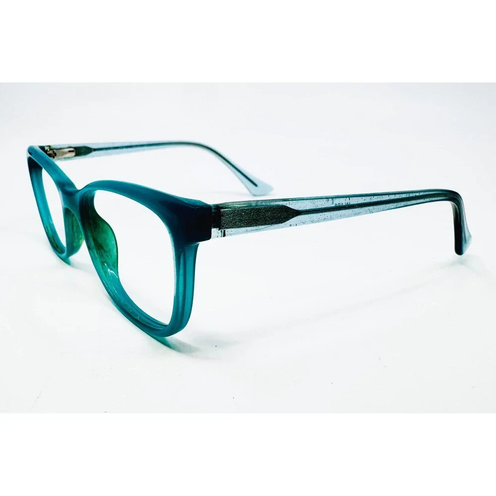 W-108 Eyeglasses Frames Womens Teal Cat Eye 52-17-140